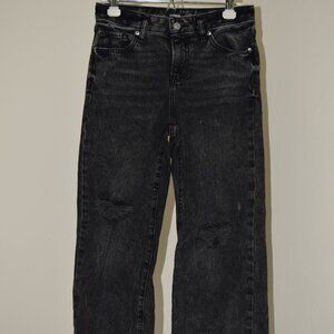 Express 90’s Ankle Boot Black Distressed Jeans - Size 0